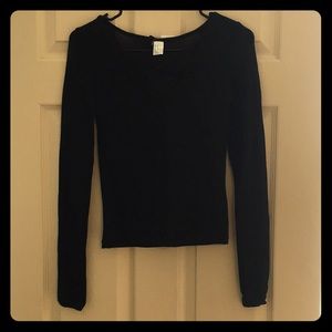 H&M Divided Shoe-laced V neck top
